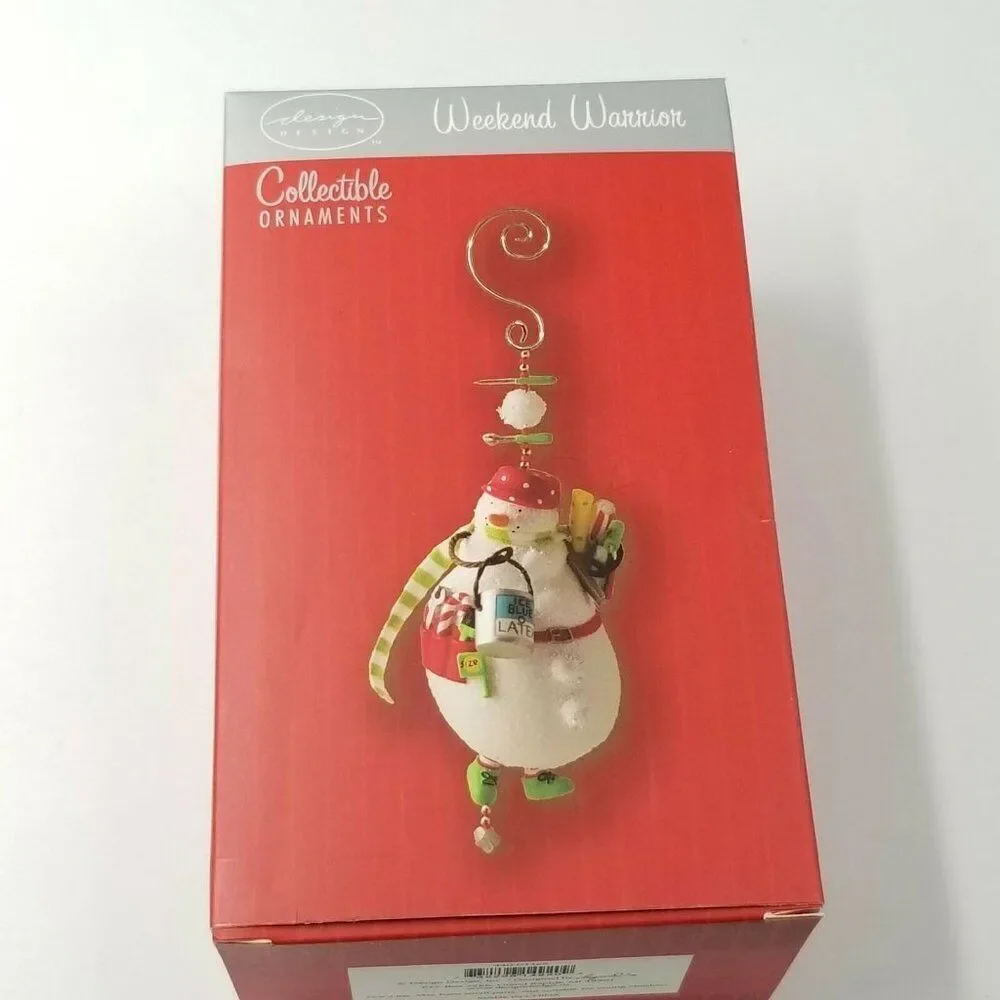 Snowman Handyman Christmas Ornament Ingrid Weekend Warrior New